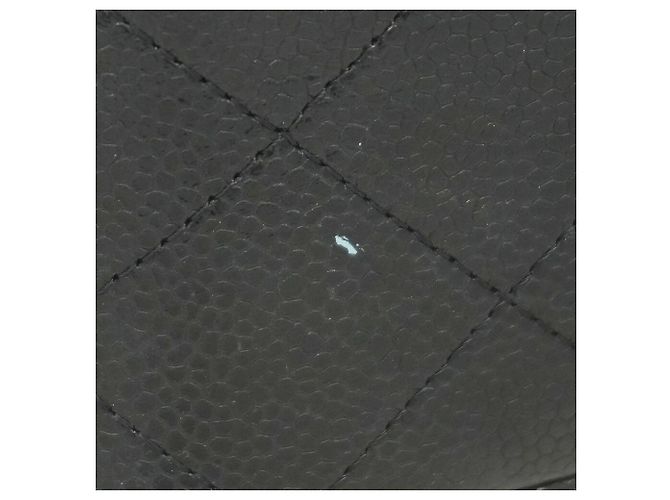 Borsa a tracolla Chanel in pelle di vitello grana nera - vista 6