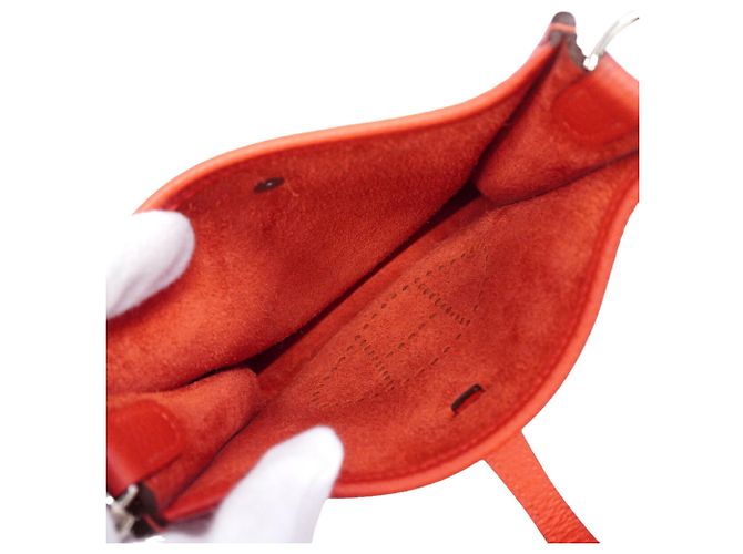 Hermès Borsa a tracolla Hermes Evelyne TPM in rosso - vista 4