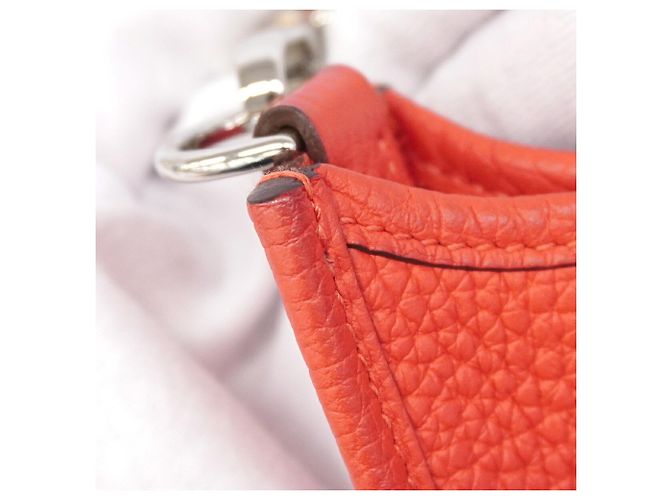 Hermès Borsa a tracolla Hermes Evelyne TPM in rosso - vista 7