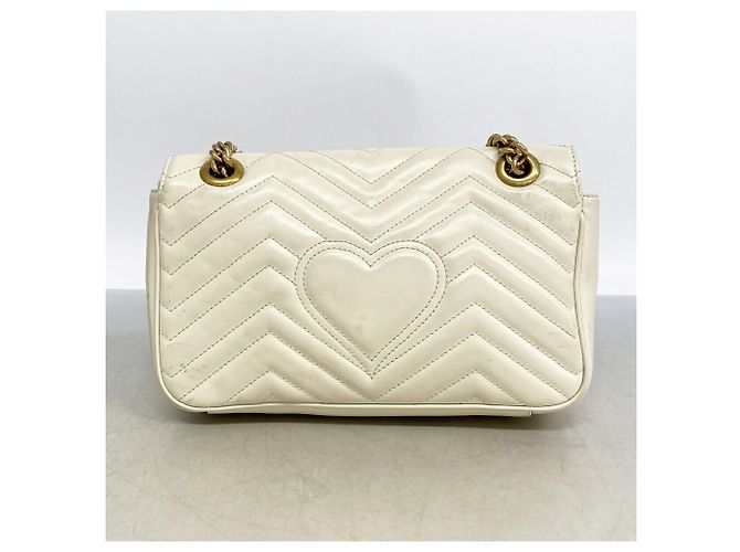 Borsa a tracolla Gucci GG Marmont in Ivory - vista 13