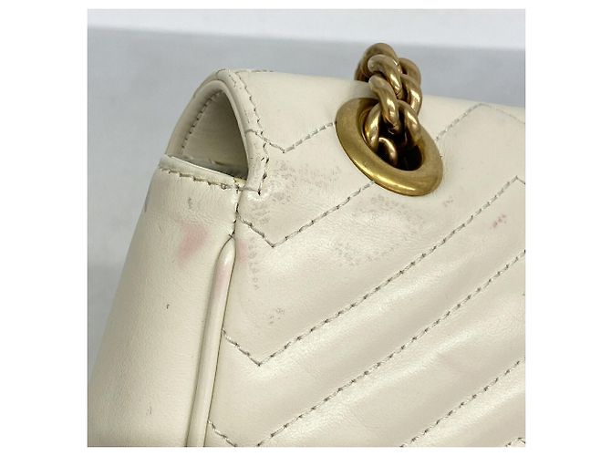Borsa a tracolla Gucci GG Marmont in Ivory - vista 6