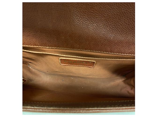 Borsa a tracolla Chanel Boy Chain in pelle di vitello marrone - vista 4