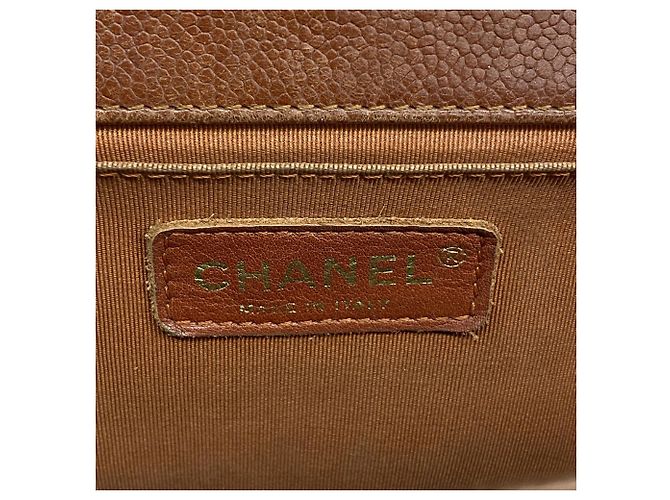 Borsa a tracolla Chanel Boy Chain in pelle di vitello marrone - vista 5