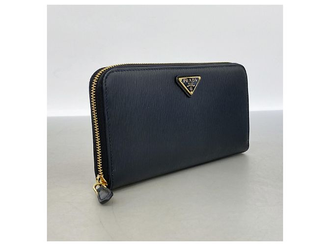 Cartera larga de piel negra de Prada - vista 2