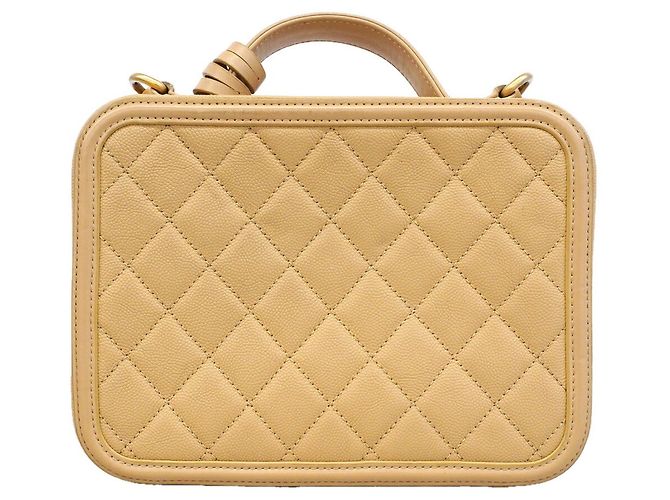 Borsa Vanity 2-Way Chanel CC Filigree in pelle Caviar - vista 12
