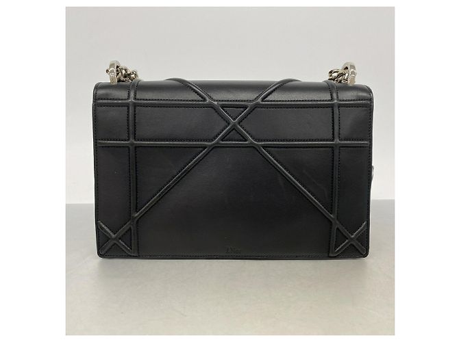 Borsa a tracolla in pelle nera Christian Dior - vista 12