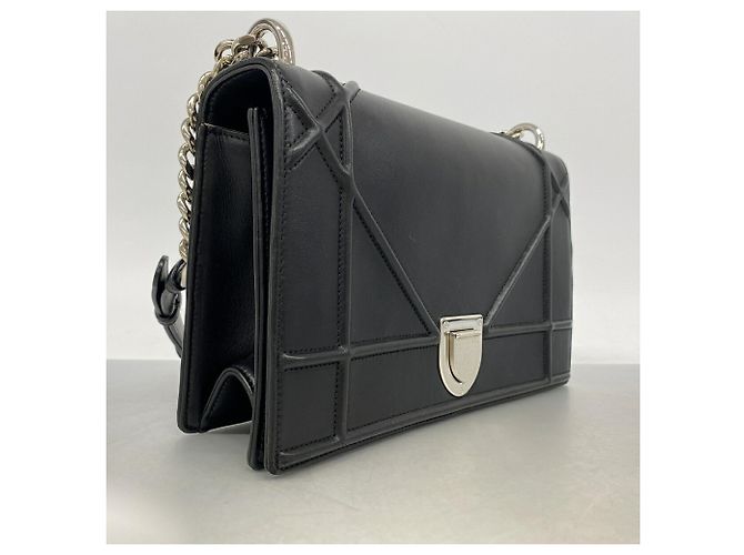 Borsa a tracolla in pelle nera Christian Dior - vista 2
