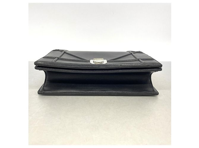 Borsa a tracolla in pelle nera Christian Dior - vista 3