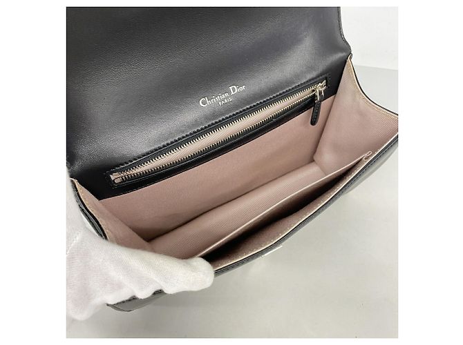 Borsa a tracolla in pelle nera Christian Dior - vista 4