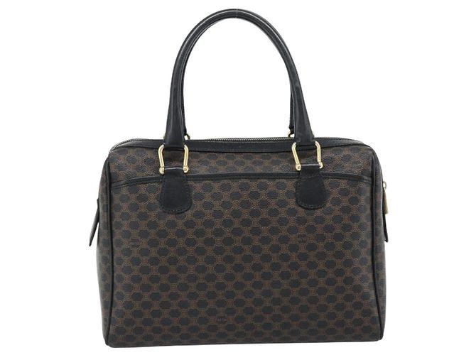 Céline Celine Vintage Boston Macadam Coated Canvas Medium - vista 2