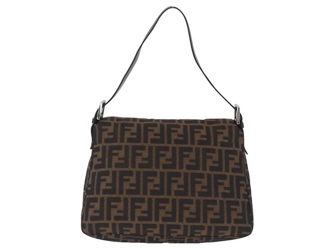 Borsa Fendi Zucchino Mamma Baguette Canvas Medium - vista 2