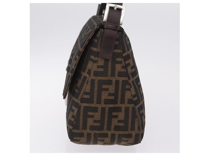 Borsa Fendi Zucchino Mamma Baguette Canvas Medium - vista 3