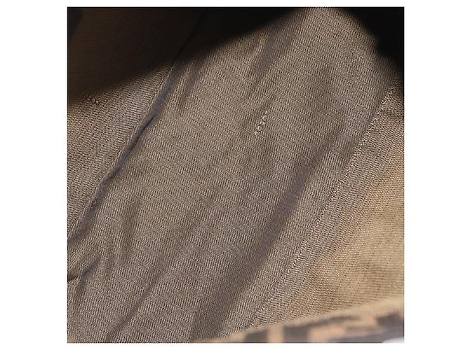 Borsa Fendi Zucchino Mamma Baguette Canvas Medium - vista 5