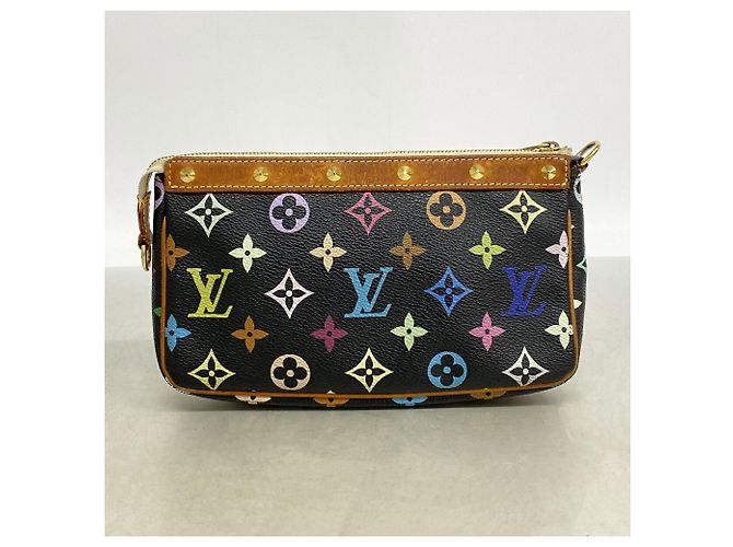 Louis Vuitton Monogram Multicolor Pochette Accessoires M92648 Noir - vista 11
