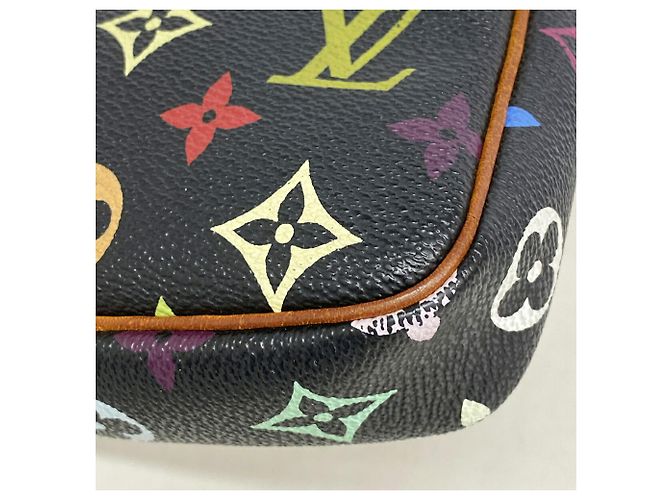 Louis Vuitton Monogram Multicolor Pochette Accessoires M92648 Noir - vista 8