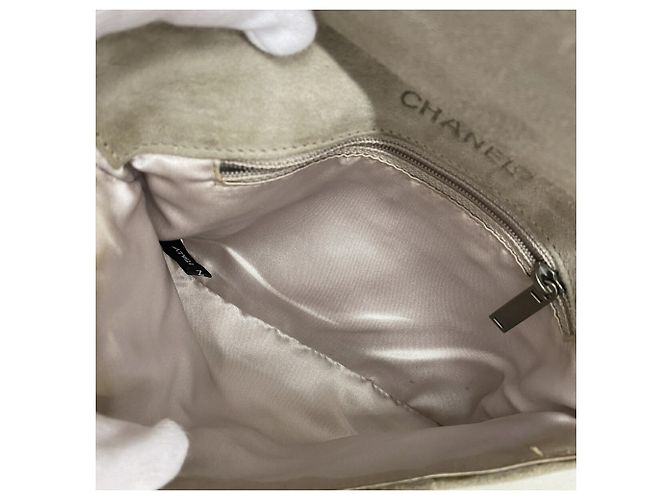 Borsa Chanel in camoscio Grigio - vista 12