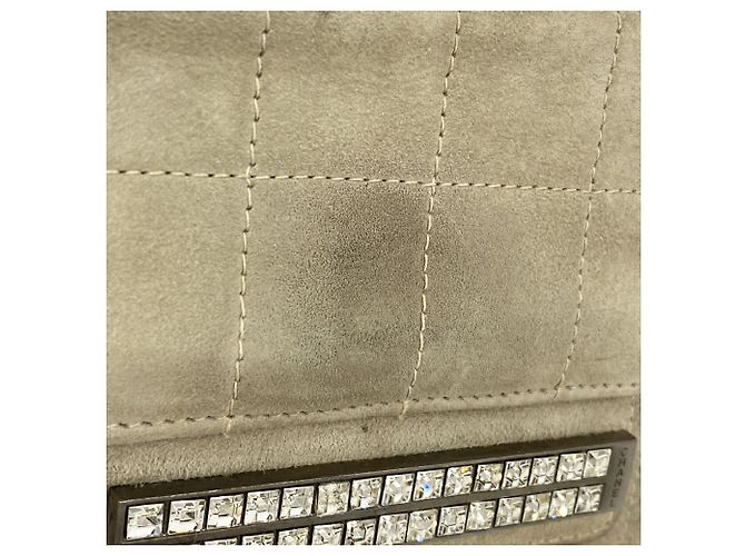 Borsa Chanel in camoscio Grigio - vista 8