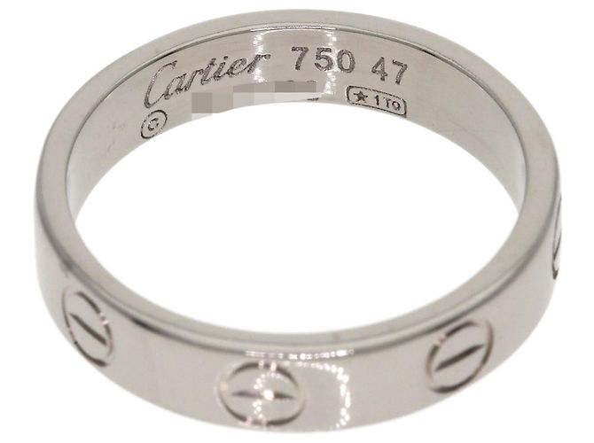 Anello Cartier Mini Love Band in oro bianco 18K - vista 4