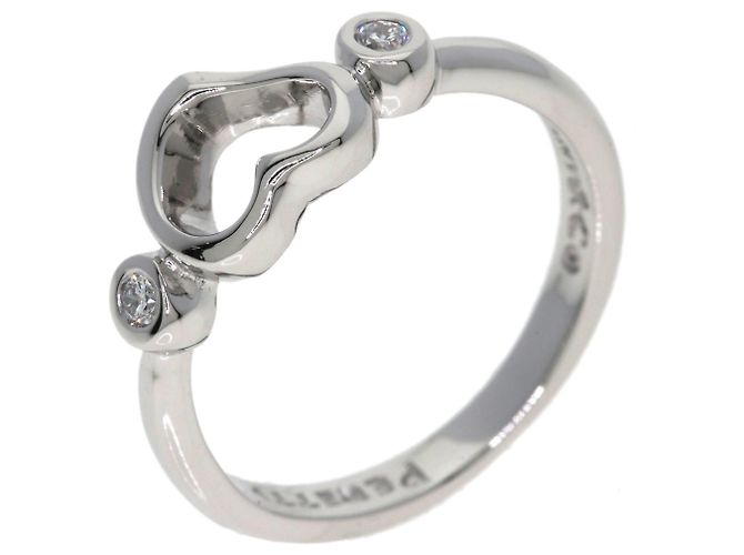 Autre Marque Tiffany & Co. Open Heart Ring mit 2 Diamanten aus Platin - Ansicht 2
