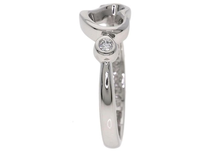 Autre Marque Tiffany & Co. Open Heart Ring mit 2 Diamanten aus Platin - Ansicht 3