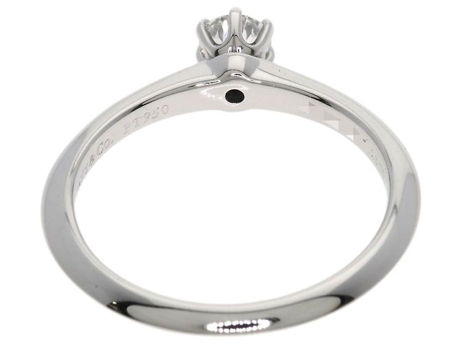 Autre Marque Tiffany & Co. Platin-Solitärring mit Diamant - Ansicht 4