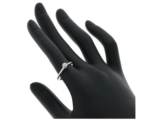 Autre Marque Tiffany & Co. Platin-Solitärring mit Diamant - Ansicht 5
