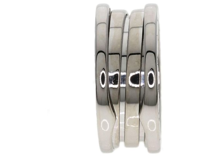 Bulgari Anello Bvlgari B-zero1 a 3 bande in oro bianco 18K - vista 3