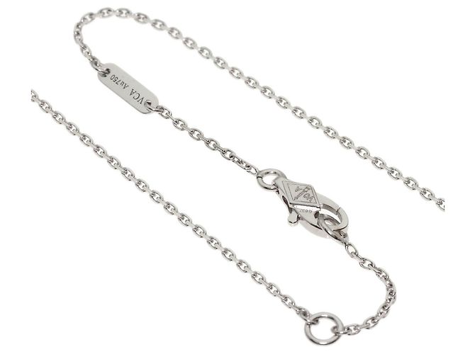 Collana Sweet Alhambra Van Cleef & Arpels in Oro Bianco 18K e Diamanti - vista 3