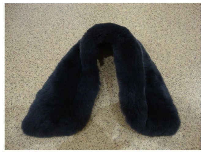 Autres bijoux homme Autre Marque Col amovible en fausse fourrure gris anthracite - vue 3