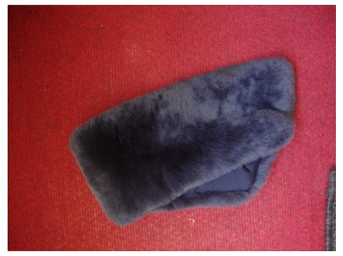 Autres bijoux homme Autre Marque Col amovible en fausse fourrure gris anthracite - vue 4