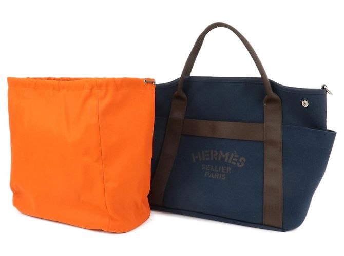 Hermès Hermes Sac De Pansage Groom Canvas - vista 7