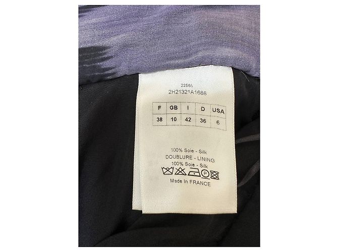 Autre Marque Falda a capas de gasa de seda Christian Dior 2005 Sz.38 de segunda mano - vista 5