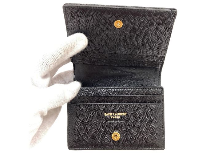 Autre Marque Saint Laurent Cassandra Bi-fold Ledergeldbörse - Ansicht 4