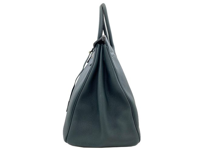Hermès Borsa Hermes Birkin 40 Officer Vert Cypres - vista 3