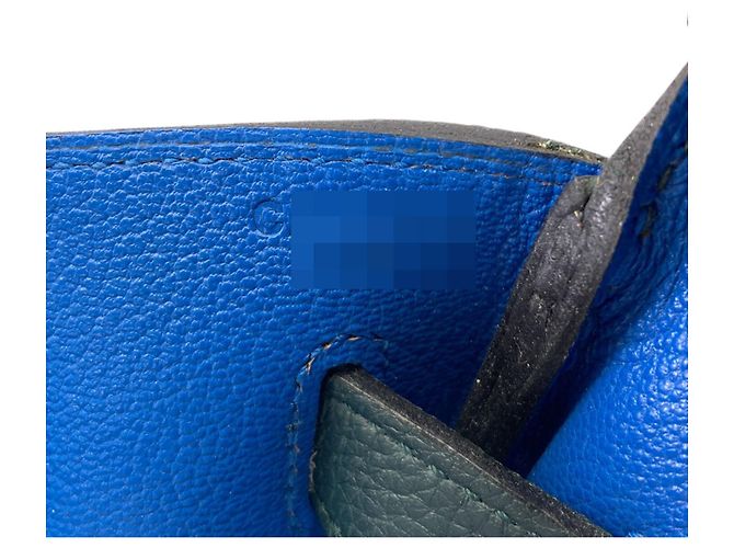 Hermès Borsa Hermes Birkin 40 Officer Vert Cypres - vista 7