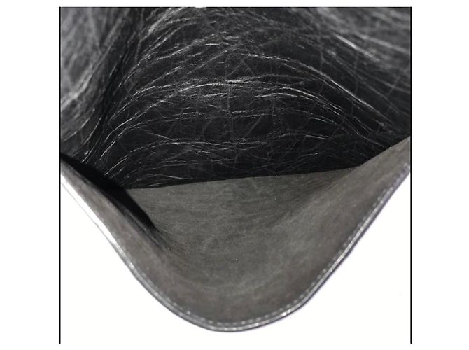 Autre Marque Saint Laurent Borsa Tote in Pelle Goffrata Coccodrillo Nera e Pochette - vista 7