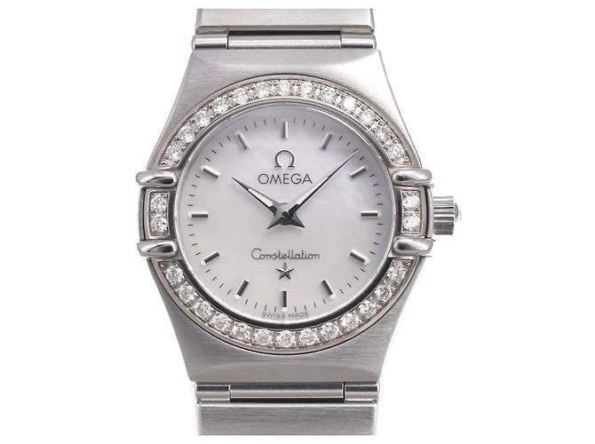 Omega Constellation Quartz Stainless Steel mit Diamantlünette und Diamantindizes 22 - Ansicht 4