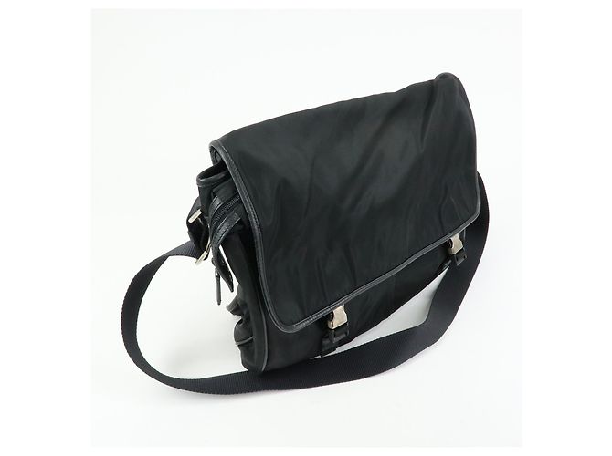 Borsa Messenger Prada Buckle Tessuto Medium - vista 4