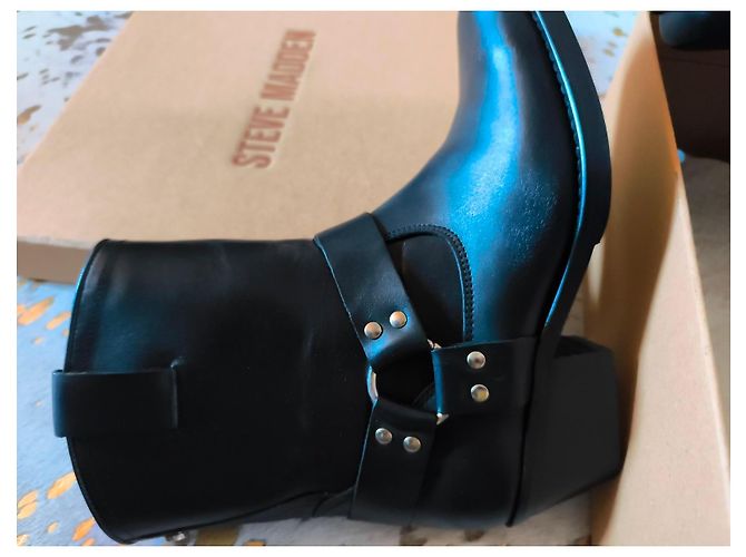Stivaletti in pelle nera Steve Madden - vista 12