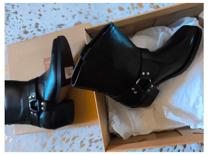 Stivaletti in pelle nera Steve Madden - vista 5