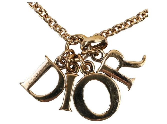 Collana a catena con logo vintage Christian Dior - vista 7