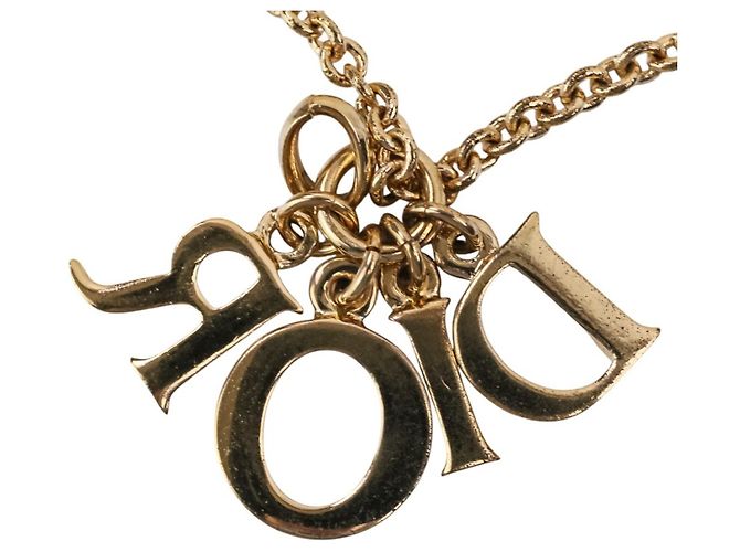 Collana a catena con logo vintage Christian Dior - vista 8