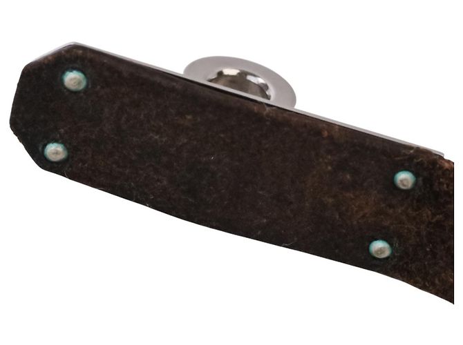 Hermès Bracciale Choker in pelle Hermes Kelly Double Tour - vista 14