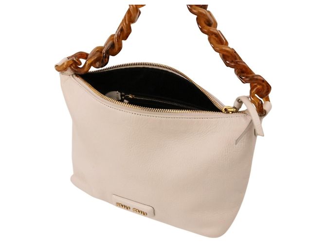 Borsa Miu Miu MIU Spirit Madras Leather Amber Pattern - vista 7
