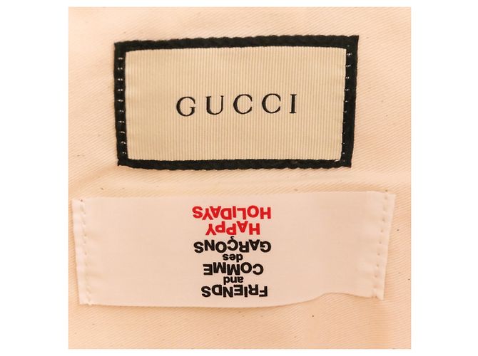 Borsa Tote GUCCI x COMME des GARÇONS in vinile beige - vista 12