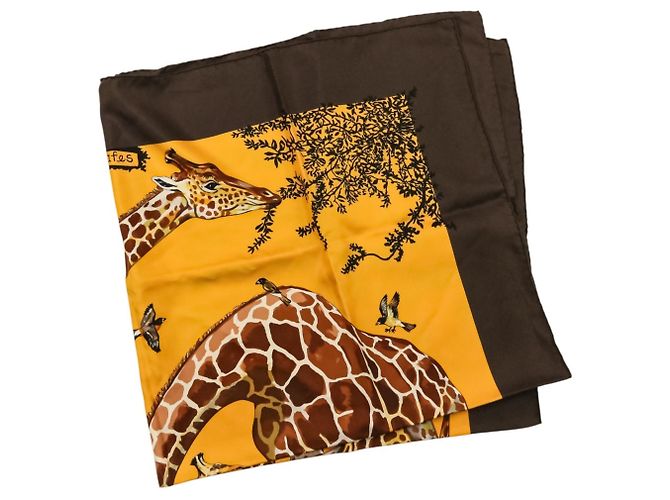 Hermès Hermes Carre 90 Les Girafes Großes Seidentuch - Ansicht 11