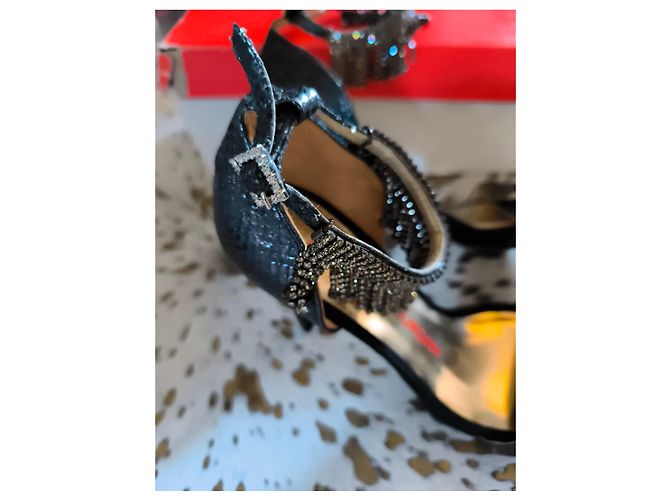 Charles Jourdan high heel sandals adorned with rhinestones - view 3