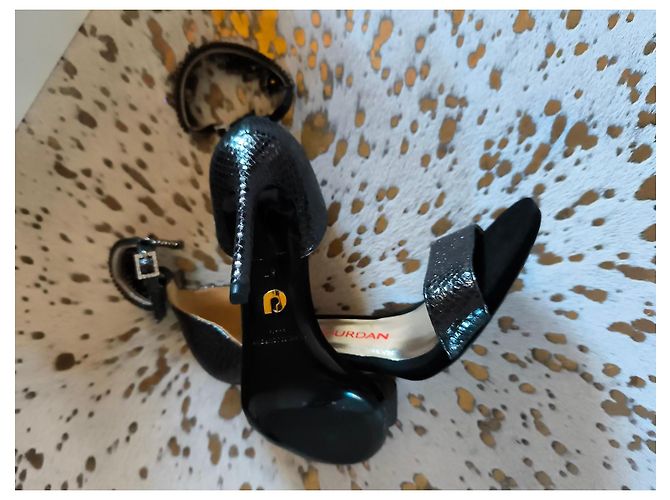 Charles Jourdan high heel sandals adorned with rhinestones - view 9