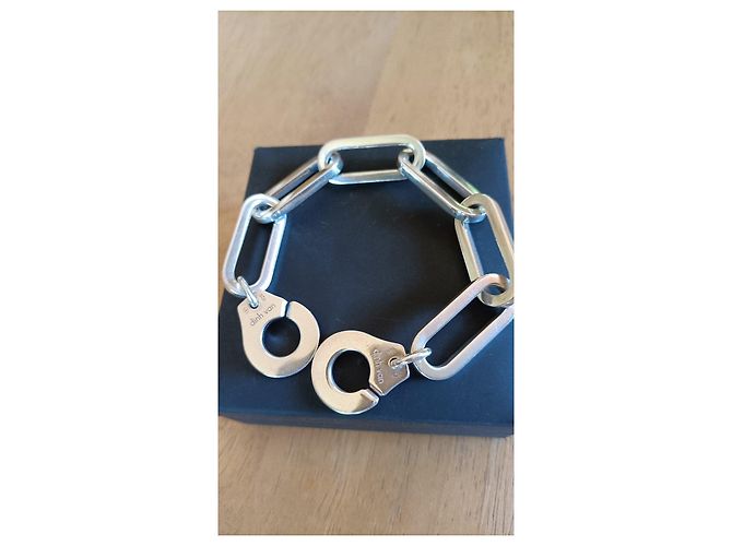 Dinh Van Bracciale manette R20 in argento - vista 2