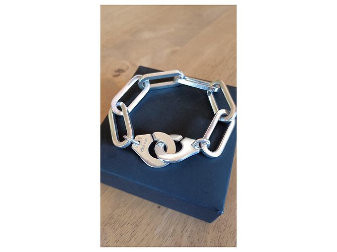 Dinh Van Bracciale manette R20 in argento - vista 6